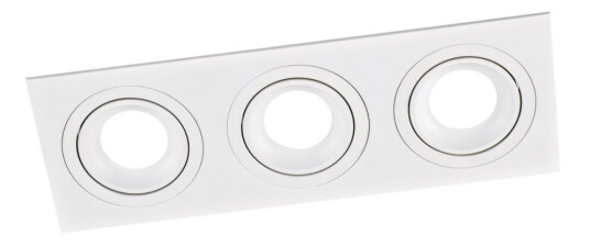 Leduro Recessed Lamp Holder 3 Innganger Gu10 Rektangel Hvit Leduro Recessed Lamp Holder 3 Innganger Gu10 Rektangel Hvit