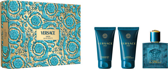 Versace Gift Set Eros Pour Homme Eau De Toilette + Shower Gel + After Shave Balm