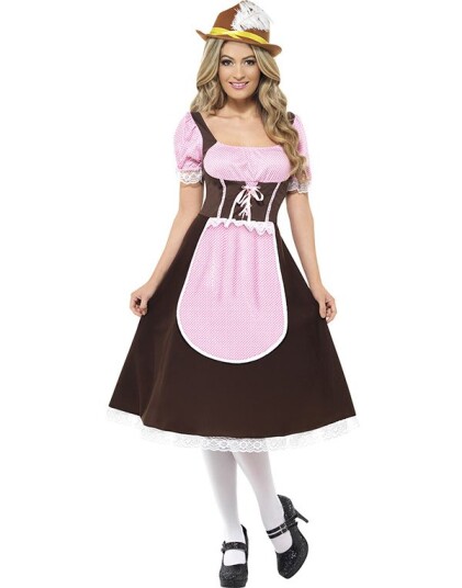 Krojente med Lang Kjole Oktoberfest Kostyme Strl M Krojente med Lang Kjole Oktoberfest Kostyme Strl M