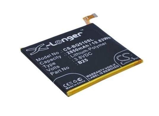 BQ Aquaris E5 4G batteri (2850 mAh 3.8 V, Sort) BQ Aquaris E5 4G batteri (2850 mAh 3.8 V, Sort)