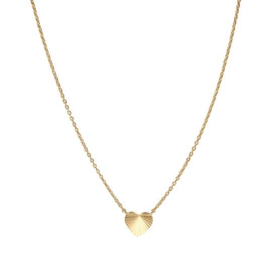 Jane Kønig Reflection Heart Halskjede 18 kt. Gullbelagt sølv RHN01-G-AW2000 - Dame - 925 sterling silver