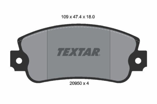 Bremseklosser TEXTAR 2095005 Bremseklosser TEXTAR 2095005