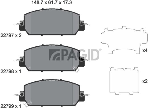 PAGID T2738N Bremseklosser
