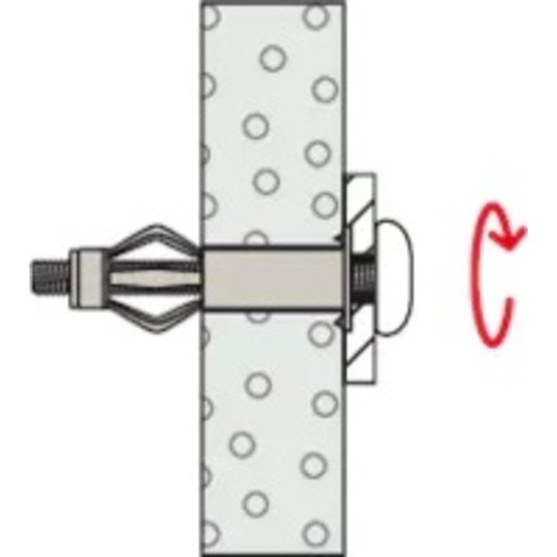 Fischer Gipsplateanker 4x32 mm 50 stk - Metrisk Skrue for 1-lags Plater