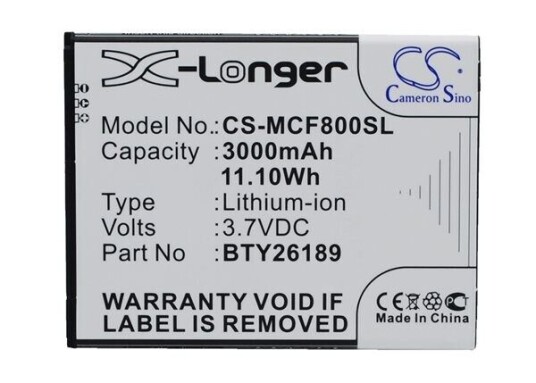 Mobistel Batteri (3000 mAh 3.7 V) passende til Mobistel Cynus F8