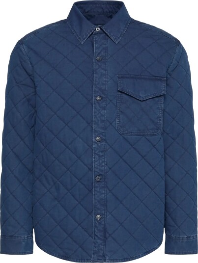Calvin Klein Jeans Quilted Nylon Overshirt Appalach   Navy   XS