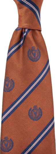 Rebeloup Reppstripe Crest Silk Tie Oransje ONE SIZE Rebeloup Reppstripe Crest Silk Tie Oransje ONE SIZE