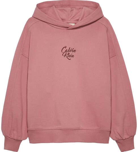 Calvin Klein Hettegenser Manus Logo Grafikk Brandied Apricot Calvin Klein 8 år 128 Hettegenser Rosa