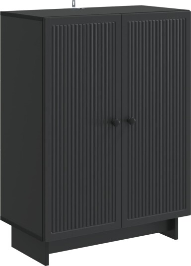 Serviesskap Svart 66 x 34,5 x 90 cm Konstruert tre Serviesskap Svart 66 x 34,5 x 90 cm Konstruert tre