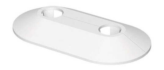Flamco Pipe rozette white snap on 16mm double