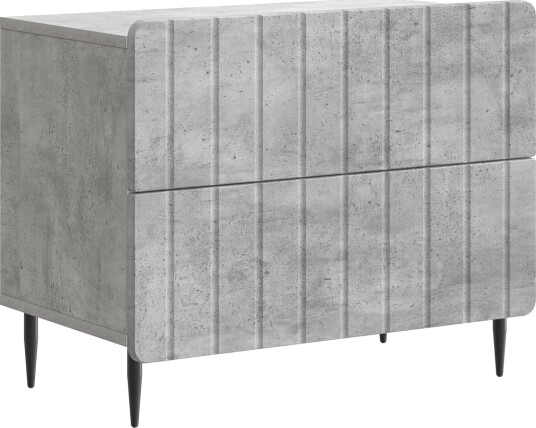  Nattbordskap Betonggrå 62 x 34,5 x 49,5 cm Konstruert tre