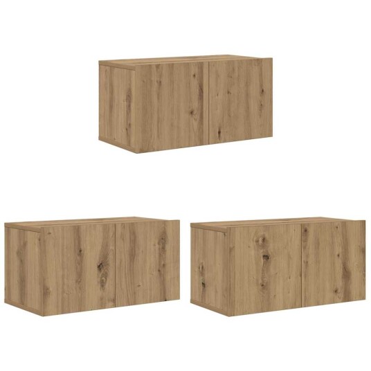 TV benksett 8 pcs artisan eik 60 x 30 x 35 cm Konstruert tre