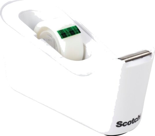 3M 3M Scotch C18 Tapedispenser + Scotch® Magic™ Usynlig Tape 19 Mm X 33 M Hvit