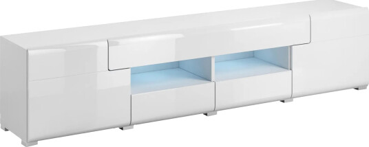 Toreno Tv-benk 208 cm - Hvit