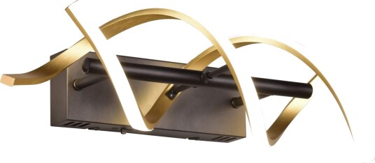 Sequence LED-Vegglampe Matt Messing/Matt Svart - Trio Lighting
