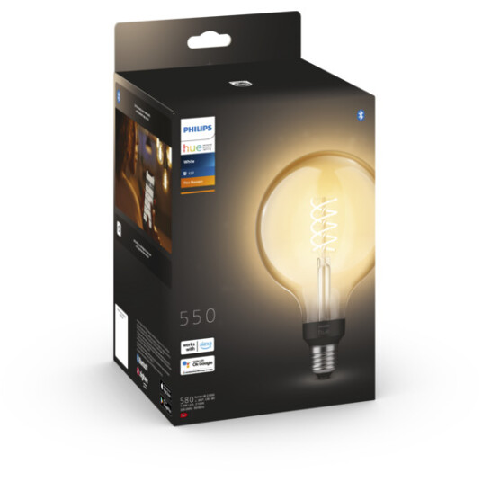 Philips Hue W Lyskilde 7 2w Fil G125 E27 Philips Hue W Lyskilde 7 2w Fil G125 E27