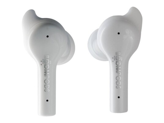 Boompods Bassline Go In Ear Hovedtelefoner Bluetooth® Hvid Headset, Lydstyrkeregulering, Svedresistent, Touch-Styring Boompods Bassline Go In Ear Hovedtelefoner Bluetooth® Hvid Headset, Lydstyrkeregulering, Svedresistent, Touch-Styring