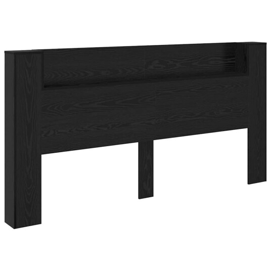  Hodegavl med hylle Svart Eik 200 x 15 x 103,5 cm Konstruert tre