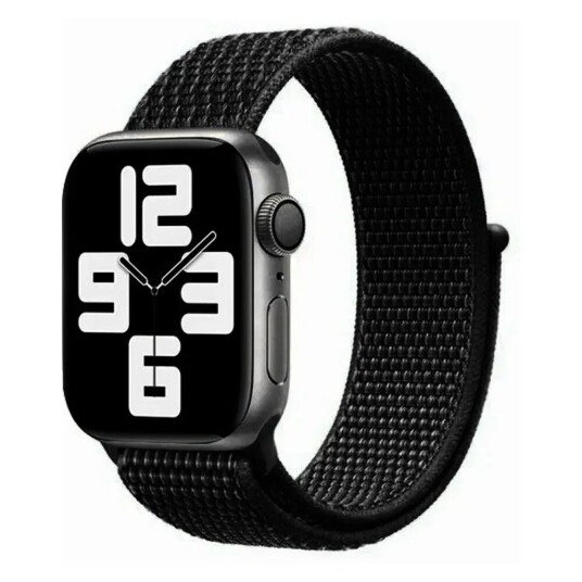 Apple Watch (42/44/SE/45/49mm) Lippa Nylonstropp - Bekmørk