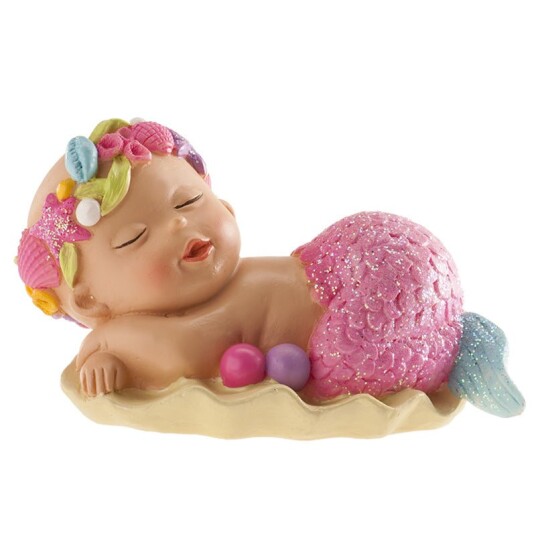 Kaketopp Baby Sovende Jente Med Havfruehale 6cm Kaketopp Baby Sovende Jente Med Havfruehale 6cm