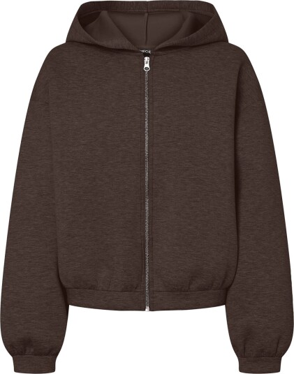 Pieces Pcbucuba Ls Zipper Scuba Hoodie Act Jrs Brown L
