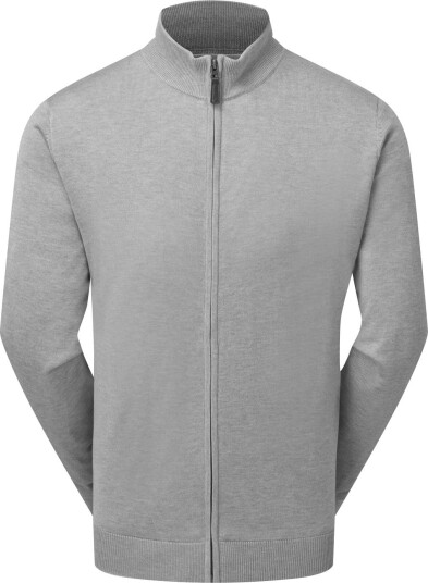FootJoy Drirelease Full Zip Lined Sweater Golfgenser herre Heather Grey Medium