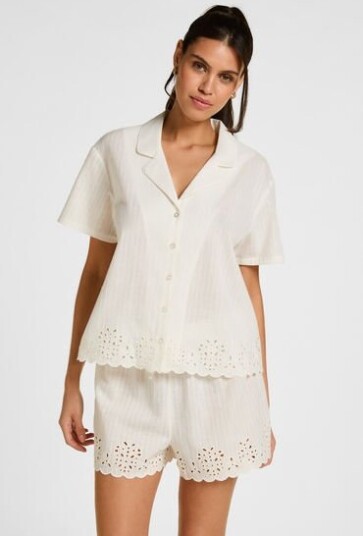 Hunkemöller Short Scallop Hvit