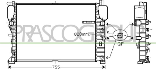 PRASCO ME039R005 Radiator motorkjøling