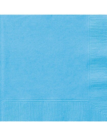 50 stk Lys Blå Servietter 33x33 cm