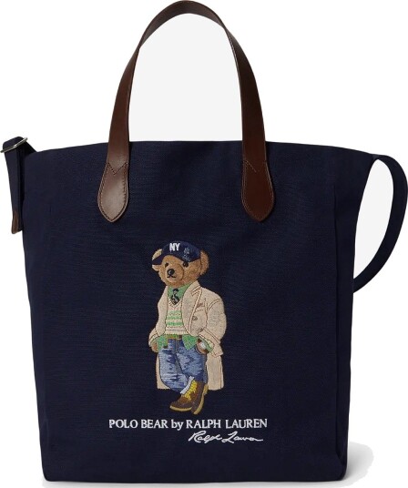 Polo Ralph Lauren Polo Bear Canvas Shopper Tote NEWPORT NAVY One Size
