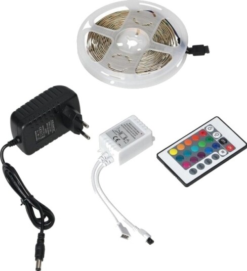 Orno Led Listesett 12V 30L/M 100Lm/M 7,2W/M Ip20 Rgb 3 M + Rgb Kontroller + 12V Strømforsyning Orno Led Listesett 12V 30L/M 100Lm/M 7,2W/M Ip20 Rgb 3 M + Rgb Kontroller + 12V Strømforsyning