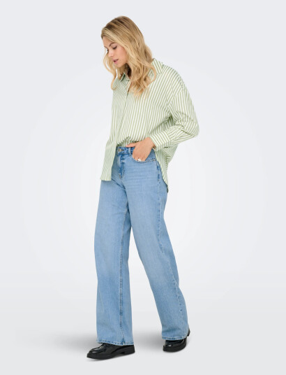 JDY Jdyvesper L/S Loose Shirt Wvn Noos   Green   M