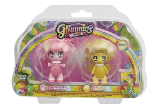 Glimmies Rainbow Friends 2-pk - Castorinda og Abella Glimmies Rainbow Friends 2-pk - Castorinda og Abella