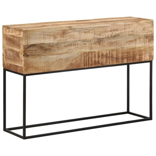 Konsollbord 110x30x75 cm grovt heltre mangotre og jern 8721012364752