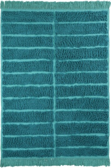 Ryetepper Ikara Natural Cotton Shaggy turkis Størrelse: 80 x 150 cm