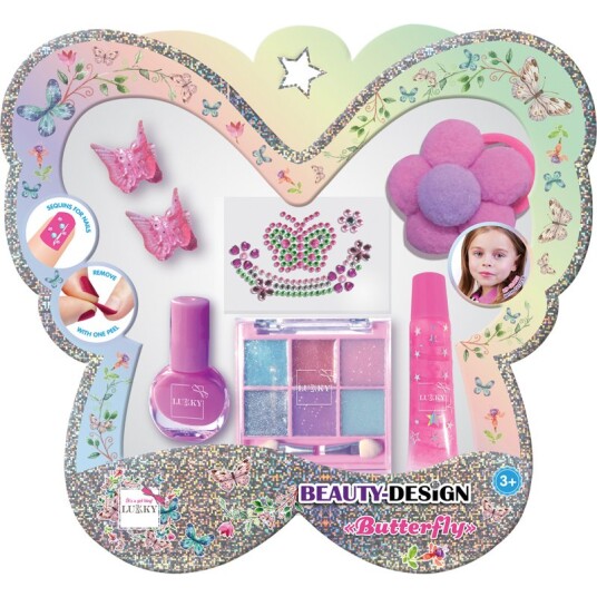 Lukky Beauty Design Sommerfugl Sminkesett