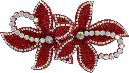 Thetru B.v. Hårspenne Blomster med Strass Vinrød Deluxe 4548-0500-0ONE