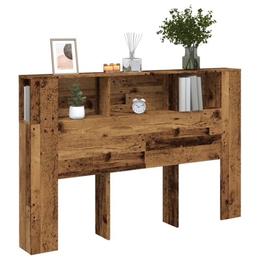 Hodegavl med hyller gammelt tre 160x18,5x103,5cm konstruert tre 8721158442215 Hodegavl med hyller gammelt tre 160x18,5x103,5cm konstruert tre 8721158442215