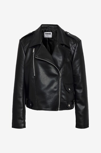 Noisy May Jakke nmRocket PU Biker S* Svart