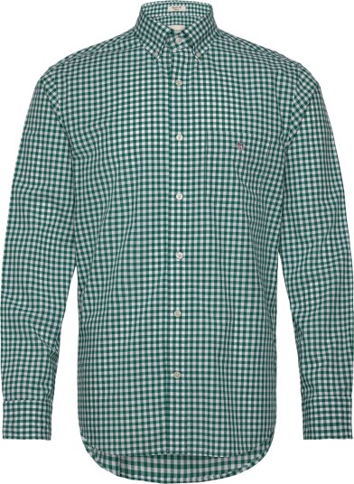 Gant Reg Classic Poplin Gingham Shirt Green S