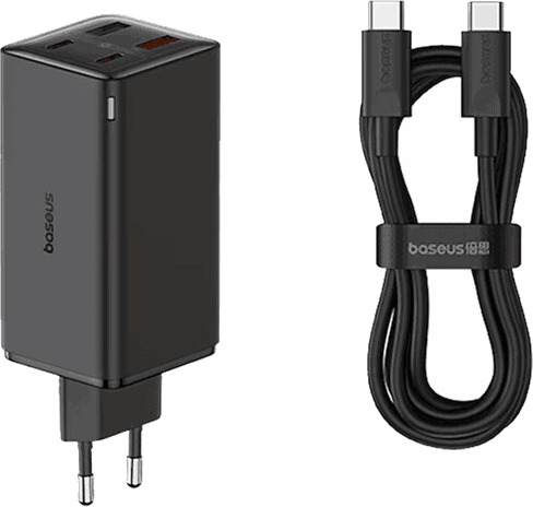 Baseus GaN6 Pro Fast Charger 100W 2A2C - Cluster Black (incl. cable 1m)