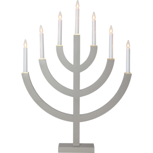 Star Trading Anno Lysestake 71 cm Grå Adventsstake med 7 Lamper