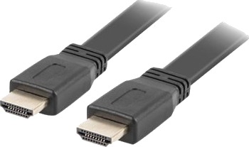 Lanberg High Speed Hdmi Kabel Med Ethernet Hdmi Hann Til Hdmi Hann 50 Cm Svart Flat 4K Støtte 1080P Støtte