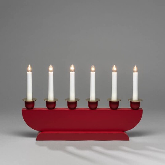 Adventstake Gnosjö Konstsmide 6L Messingdekor