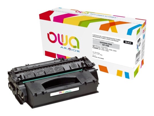 Owa - Svart - Kompatibel - Gjenfabrikert - Tonerpatron Alternativ For: Canon Ep-708H Hp Q5949a - For Hp Laserjet 1160 1160Le 1320 1320N 1320Nw 1320T 1320Tn 3390 3392