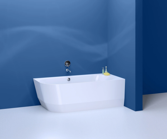 Laufen Pro Hjørnebadekar 1800x800 mm, Høyre, Kompositt, Hvit