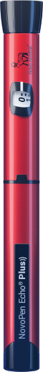 Novopen Echo Plus insulinpenn rød 1 stk.