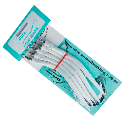 Bull gummimakk 6/0 Hvit 5-pk