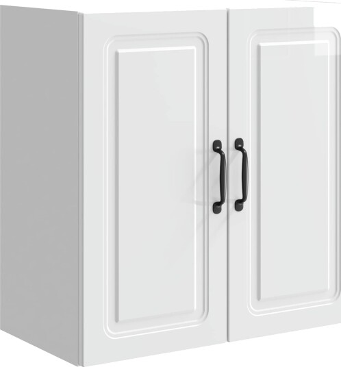 vidaXL Vegghengt skap Høgglans hvit 59 x 31 x 60 cm Konstruert tre