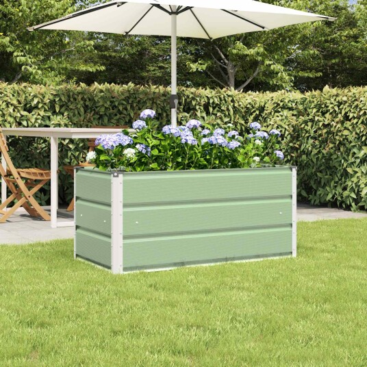 vidaXL Plantekassed Pastellgrønn 100 x 50 x 45 cm Galvanisert Stål